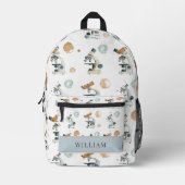 Wissenschaft und Mikroskop Kinder zurück in die Sc Bedruckter Rucksack (Vorderseite)