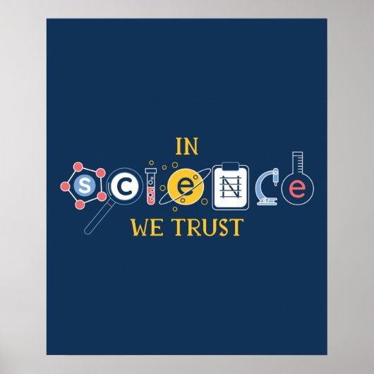 Wissenschaft Vertrauen Poster (Vorne)