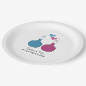 Wissenschaft von Liebe Hochzeitspapier-Tellern Pappteller (Schrägansicht)
