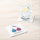 Wissenschaft von Liebe Hochzeitspapier-Untersetzer Rechteckiger Pappuntersetzer (Vor Ort)