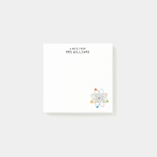 WISSENSCHAFT WÄHLT Funny Zitat Post-it Klebezettel (Vorderseite)