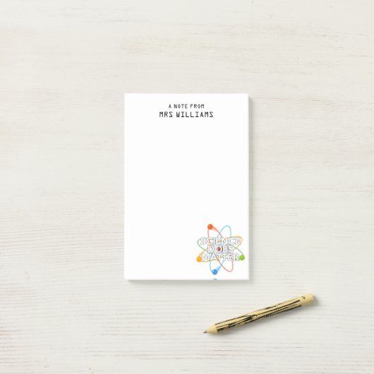 WISSENSCHAFT WÄHRT EIN Funny Science Zitat Post-it Klebezettel (Auf Schreibtisch)