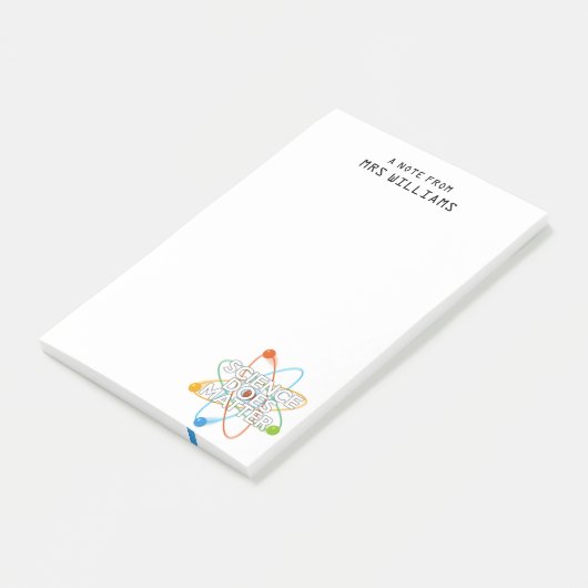 WISSENSCHAFT WÄHRT EIN Funny Science Zitat Post-it Klebezettel (angewinkelt)