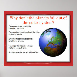Wissenschaft, warum fallen Planeten nicht? Poster