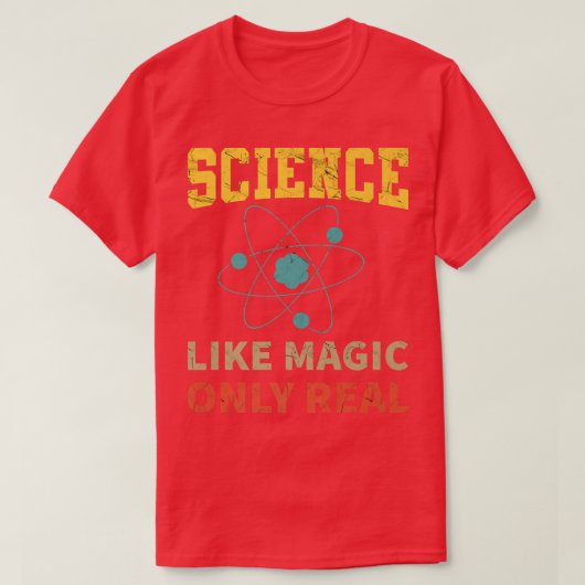Wissenschaft wie Magie nur real - Funny Atom Premi T-Shirt (Design vorne)