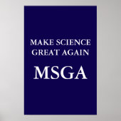Wissenschaft wieder großartig MSGA Typografie Poster (Vorne)