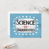 Wissenschaft wird die Grußkarte unterschätzt Karte (Vorderseite/Rückseite Beispiel)