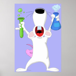 Wissenschaftgeek-Labrador-Ratten-Plakat-Druck Poster