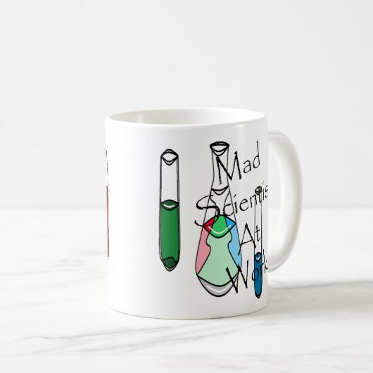 Wissenschaftgeek-Nerdy Chemie-Wissenschaftler Kaffeetasse (VorderseiteRechts)