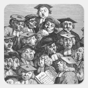 Wissenschaftler an einer Vorlesung, 20. Januar 173 Quadratischer Aufkleber