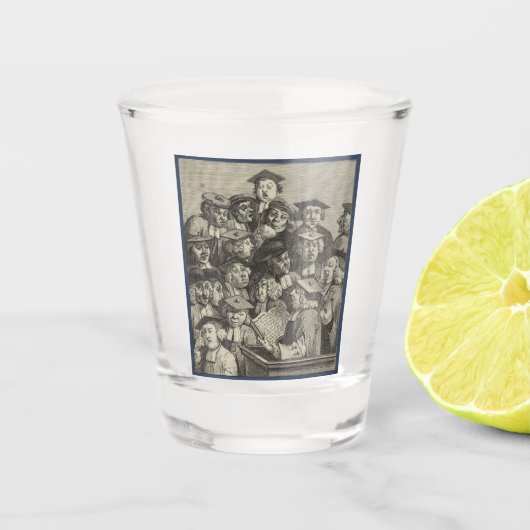 Wissenschaftler an einer Vorlesung (von William Ho Schnapsglas (Vorderseite)