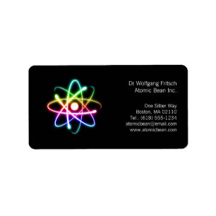 Wissenschaftler des Atom-  Adressaufkleber