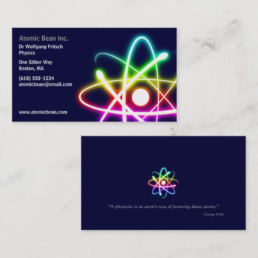 Wissenschaftler des Atom-| Visitenkarte (Vorne/Hinten)