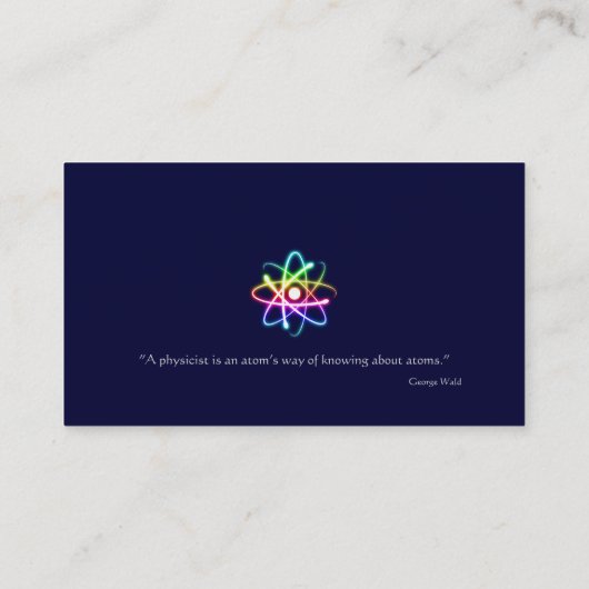 Wissenschaftler des Atom-| Visitenkarte (Rückseite)
