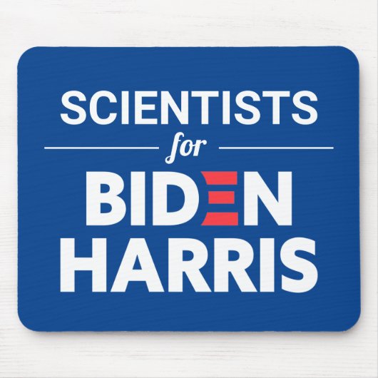 Wissenschaftler für Biden Harris Custom Text Blue Mousepad (Vorne)