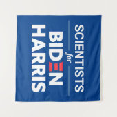 Wissenschaftler für Biden Harris Custom Text Blue Wandteppich (Vorderseite (Horizontal))