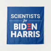 Wissenschaftler für Biden Harris Custom Text Blue Wandteppich (Vorderseite)
