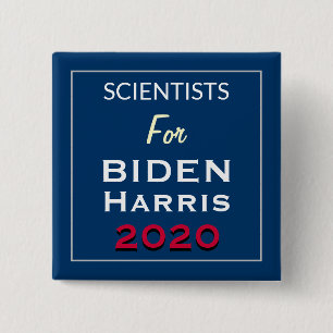 Wissenschaftler für die Kampagne "BIDEN HARRIS Squ Button