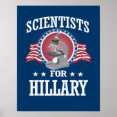 WISSENSCHAFTLER FÜR HILLARY POSTER (Vorne)