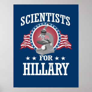 WISSENSCHAFTLER FÜR HILLARY POSTER