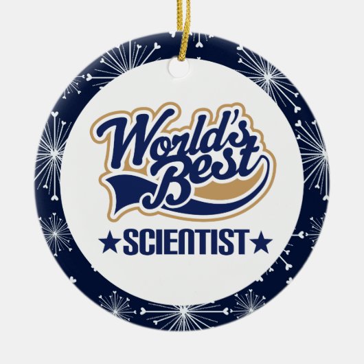 Wissenschaftler-Geschenk-Verzierung Keramikornament (Vorne)