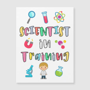 Wissenschaftler in Ausbildung für junge Wissenscha Magnetkarte