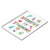 Wissenschaftler in Ausbildung für junge Wissenscha Notizblock (Linke Seite)