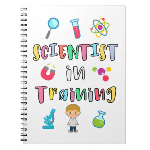 Wissenschaftler in Ausbildung für junge Wissenscha Notizblock