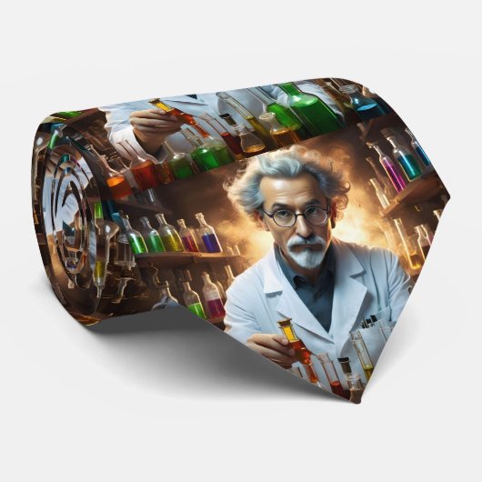 Wissenschaftler in Labormischpulen, Krawatte (Gerollt)