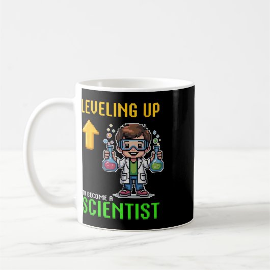 Wissenschaftler-KK für Schüler-Funny-Gamer-Junge Kaffeetasse (Links)