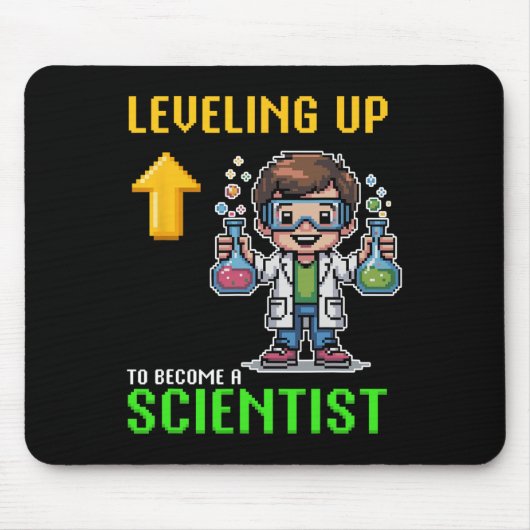Wissenschaftler-KK für Schüler-Funny-Gamer-Junge Mousepad (Vorne)