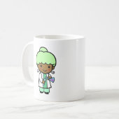 Wissenschaftler-Mädchen Kaffeetasse (Vorderseite Links)