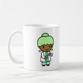 Wissenschaftler-Mädchen Kaffeetasse (Links)