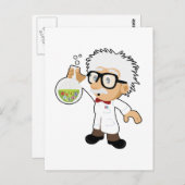 Wissenschaftler mit Becherglas Postkarte (Vorne/Hinten)