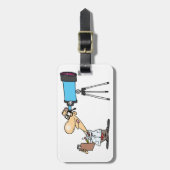 Wissenschaftler mit Telescope Astronomie Science S Gepäckanhänger (Vorderseite vertikal)