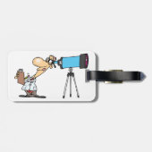 Wissenschaftler mit Telescope Astronomie Science S Gepäckanhänger (Rückseite horizontal)