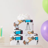 Wissenschaftler mit Telescope Astronomie Science S Geschenkpapier