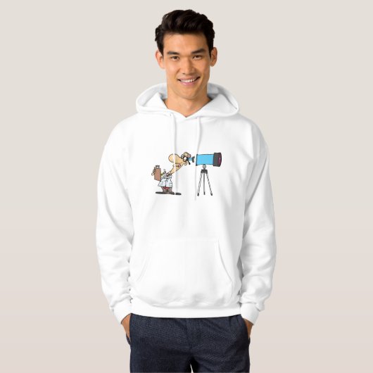 Wissenschaftler mit Telescope Astronomie Science S Hoodie (Vorne ganz)