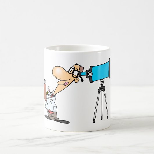 Wissenschaftler mit Telescope Astronomie Science S Kaffeetasse