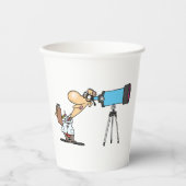 Wissenschaftler mit Telescope Astronomie Science S Pappbecher (Vorderseite)