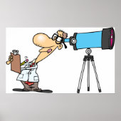 Wissenschaftler mit Telescope Astronomie Science S Poster (Vorne)