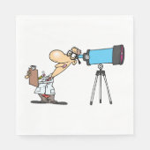 Wissenschaftler mit Telescope Astronomie Science S Serviette (Vorderseite)