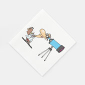 Wissenschaftler mit Telescope Astronomie Science S Serviette (Ecke)