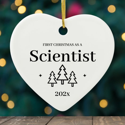 Wissenschaftler New Job First Christmas Ornament
