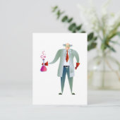 Wissenschaftler Postkarte (Stehend Vorderseite)
