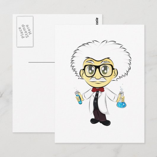 Wissenschaftler Postkarte (Vorne/Hinten)