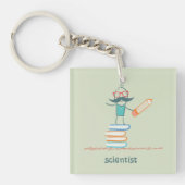 Wissenschaftler Stehend Schlüsselanhänger (Vorderseite)