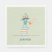 Wissenschaftler Stehend Serviette (Vorderseite)