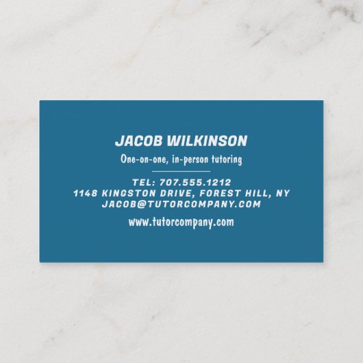 Wissenschaftler, Wissenschaftslehrer, Lehrer Visitenkarte (Rückseite)