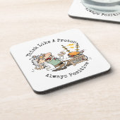 Wissenschaftler-Zitat denken wie ein Proton-Cartoo Getränkeuntersetzer (Linke Seite)